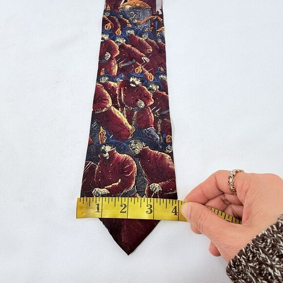 Vintage Tango Max Raab Tie Silk Americana Firefighters 1896 Firemen Necktie USA - Picture 9 of 12